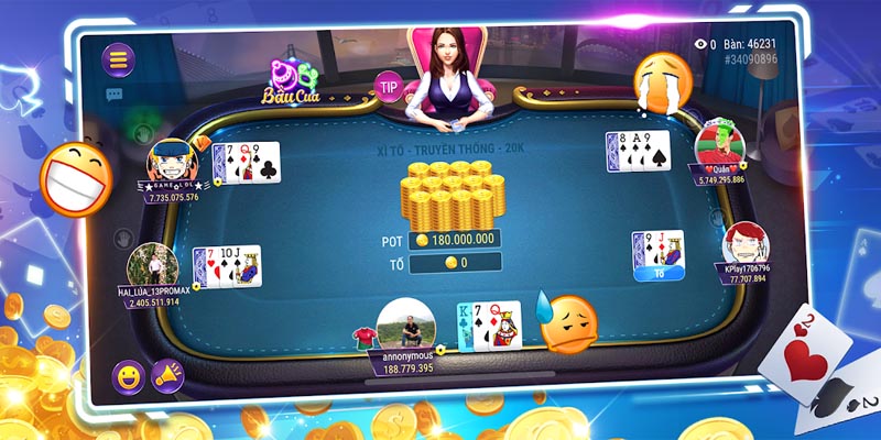 Game xì tố sở hữu lượng người chơi hùng hậu